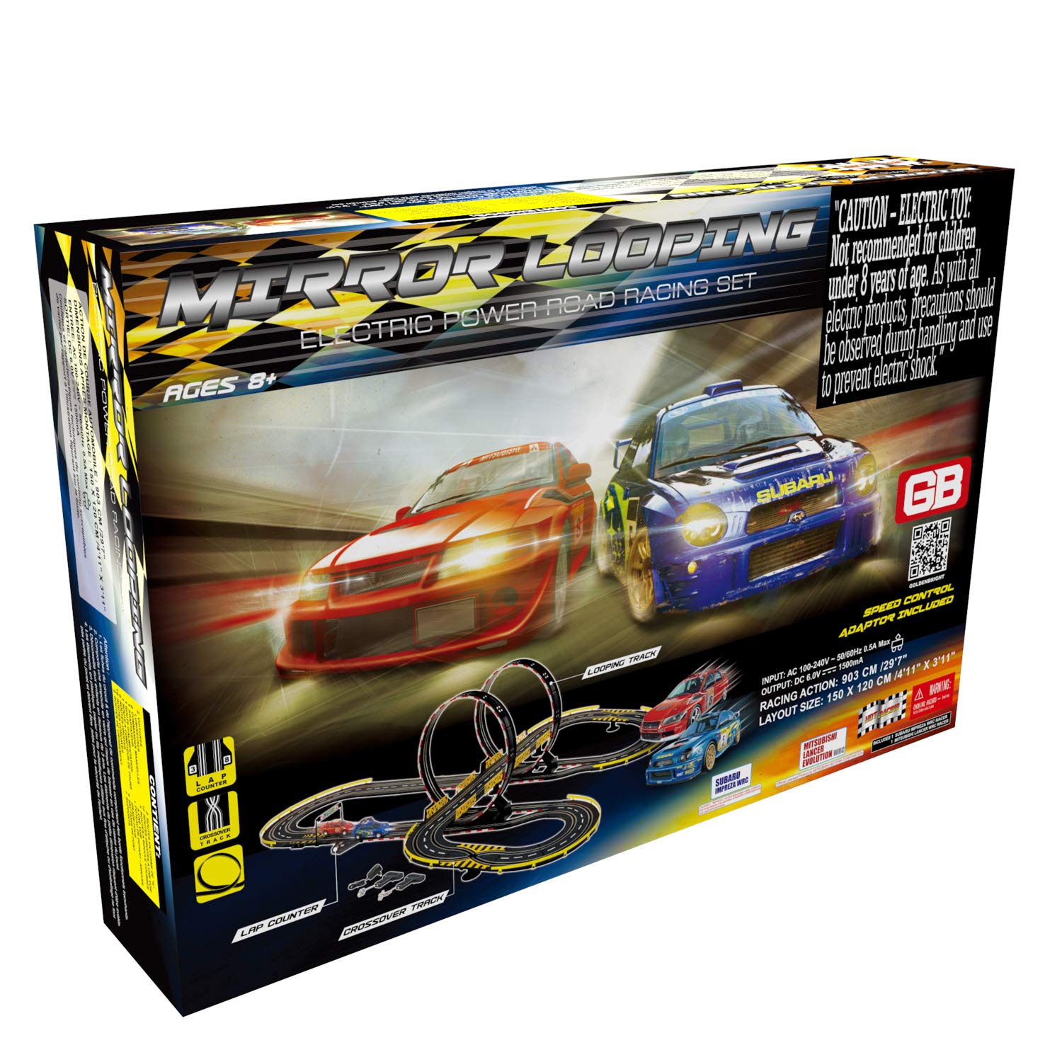 Golden Bright Big Racer Road Racing Set- Electric Powered : Amazon